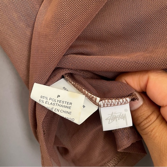 Stüssy Brown Long Sleeve Top Size M flawed (holes) - Picture 7 of 7